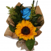 Mine Ramalhete 1 Rosas Azul e 1 Girassol