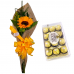 Ramalhete de 1 Girassol + Ferrero Rocher 12und