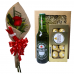 Ramalhete de 1 Rosa Importada + 1 Mine Box Heineken