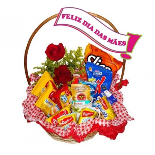 Cesta Café da Manhã Feliz dia das Mãe