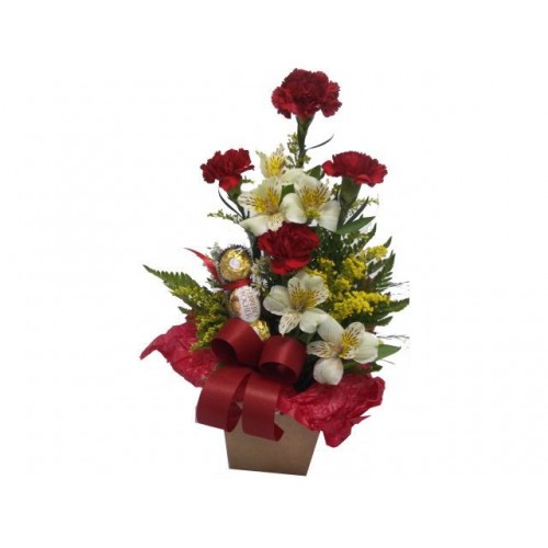 Arranjo Cravos e Flor 