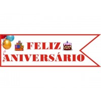 Plaquinha de FELIZ ANIVERSÁRIO 